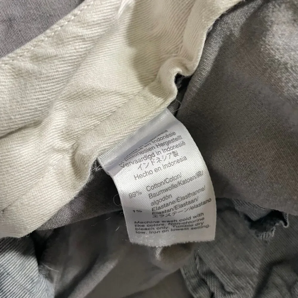 J.Crew Chino Pants Flat Front 770 Straight Cotton Gray Mens Size 36x32